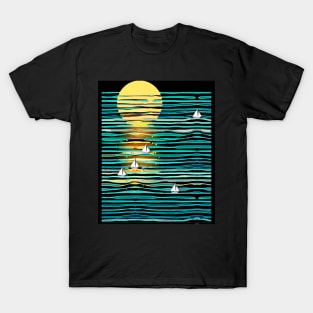 Sailing under a Harvest Moon T-Shirt